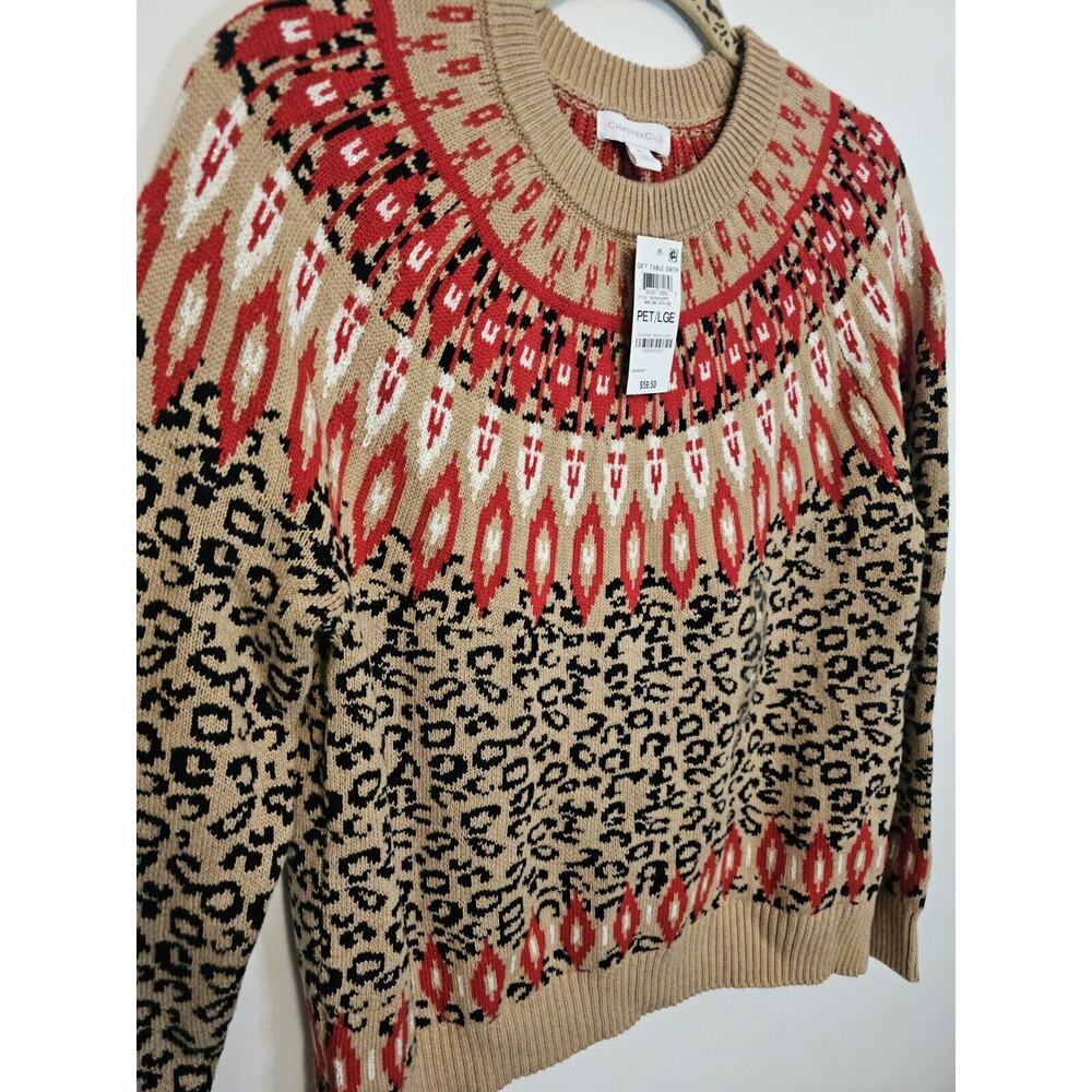 Charter Club Petite Large‎ Holiday Sweater NWT - Picture 4 of 8